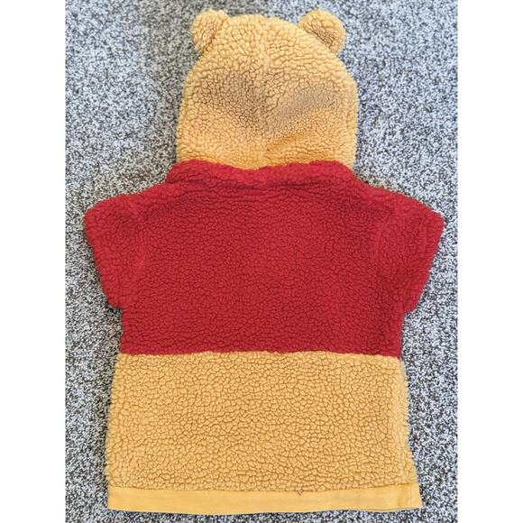 Disney Winnie the Pooh Hoodie Toddler Red Yellow Sherpa Fleece No Tag See Photos - Picture 4 of 7